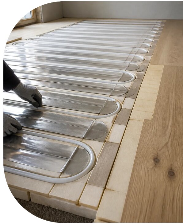 Монтаж теплого пола без стяжки в Ярцеве от 916 р. | АПаруса-Рцв